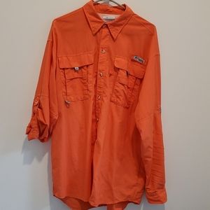 Columbia PFG long sleeve orange Fishing Shirt